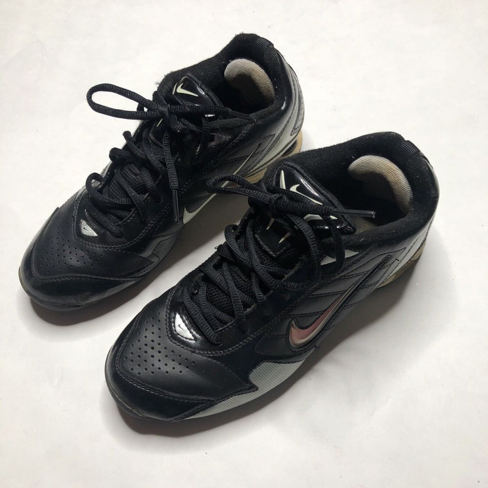Nike Expand Tech Sneaker Cleats Black Silver 375768-012 Kids Sz 5.5Y